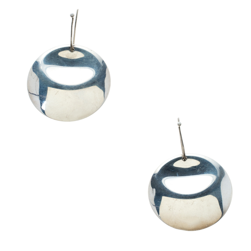 

Tiffany & Co. Elsa Peretti Sterling Silver Disc Drop Earrings