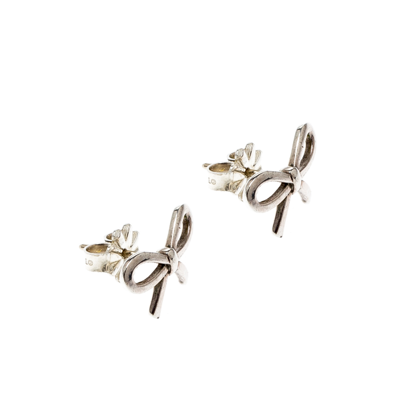 

Tiffany & Co. Bow Silver Stud Earrings