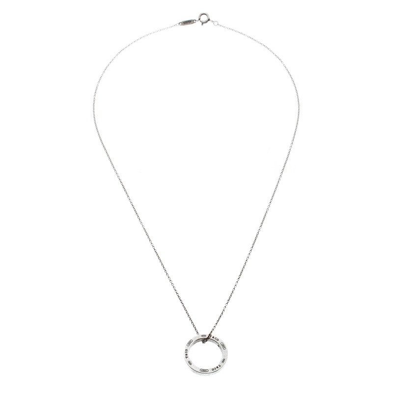 

Tiffany & Co. 1837 Circle Silver Pendant Necklace