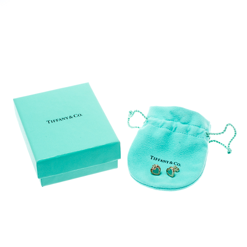 tiffany blue enamel earrings