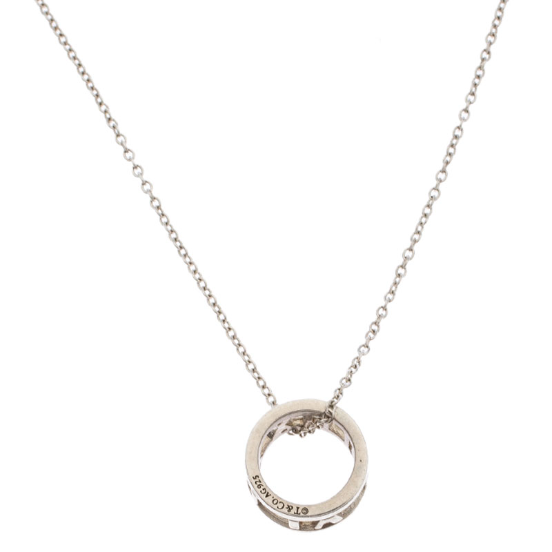 Tiffany & Co. Atlas Silver Pendant Necklace