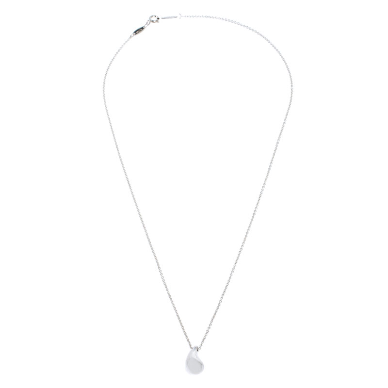 

Tiffany & Co. Elsa Peretti Teardrop Silver Pendant Necklace