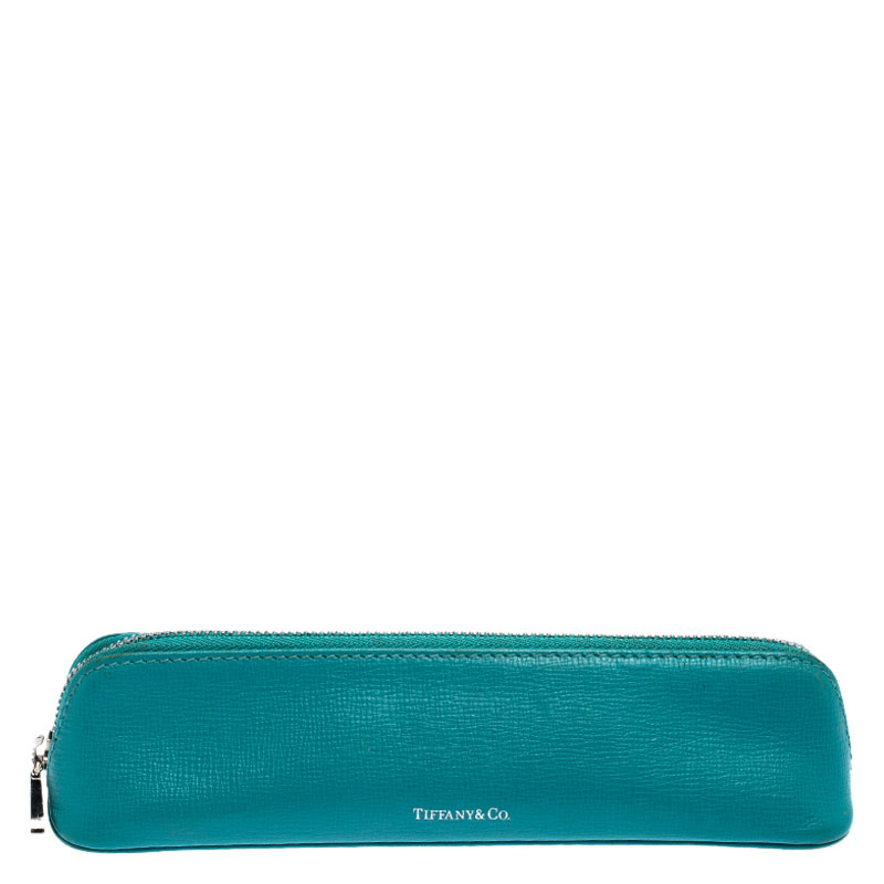 Tiffany & Co. Turquoise Leather Pencil Case
