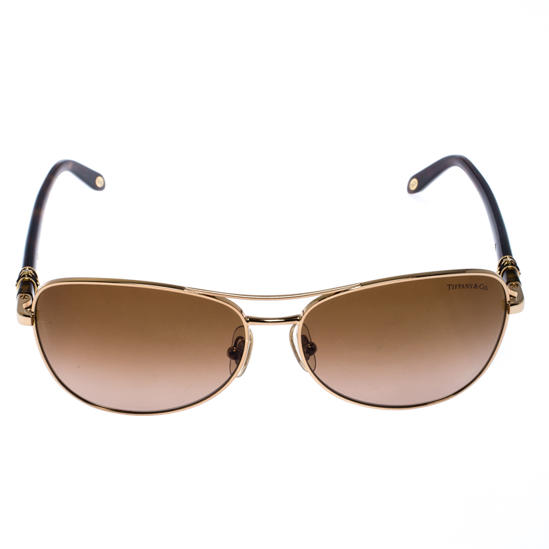 

Tiffany & Co. Rose Gold/Brown Gradient TF3036-B Aviator Sunglasses