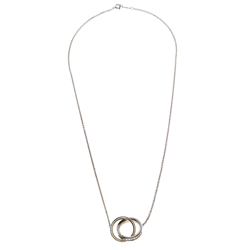 

Tiffany & Co. 1837 Interlocking Circles Silver Pendant Necklace