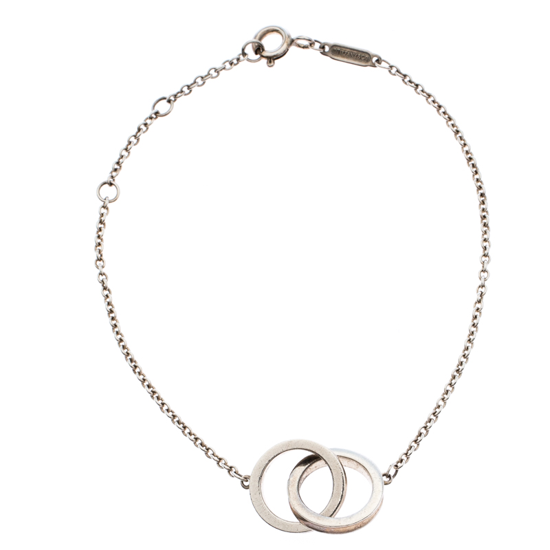Interlocking Silver Circles Bracelet - Azendi