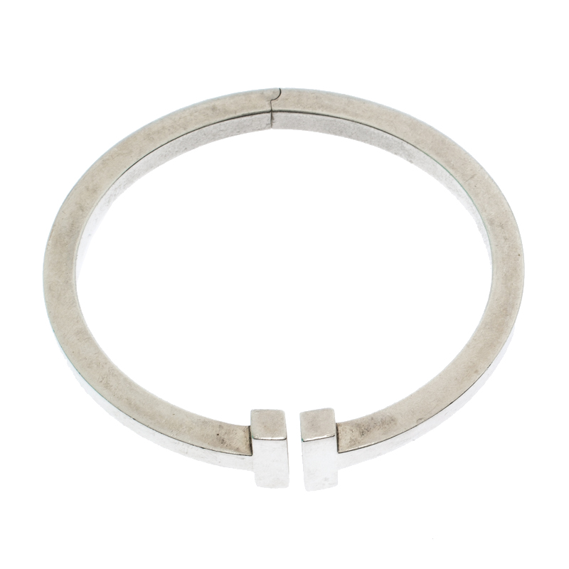 tiffany t square bracelet in sterling silver