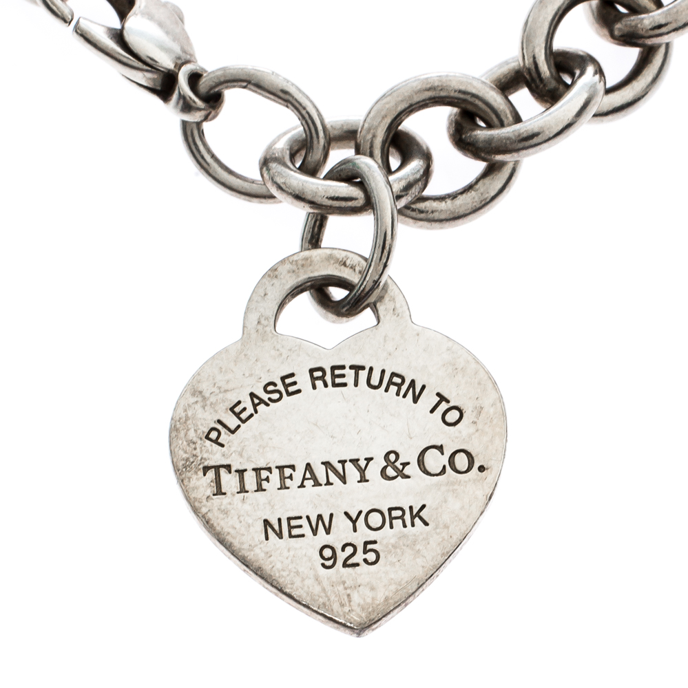 

Tiffany & Co. Return to Tiffany Heart Tag Charm Bracelet, Silver