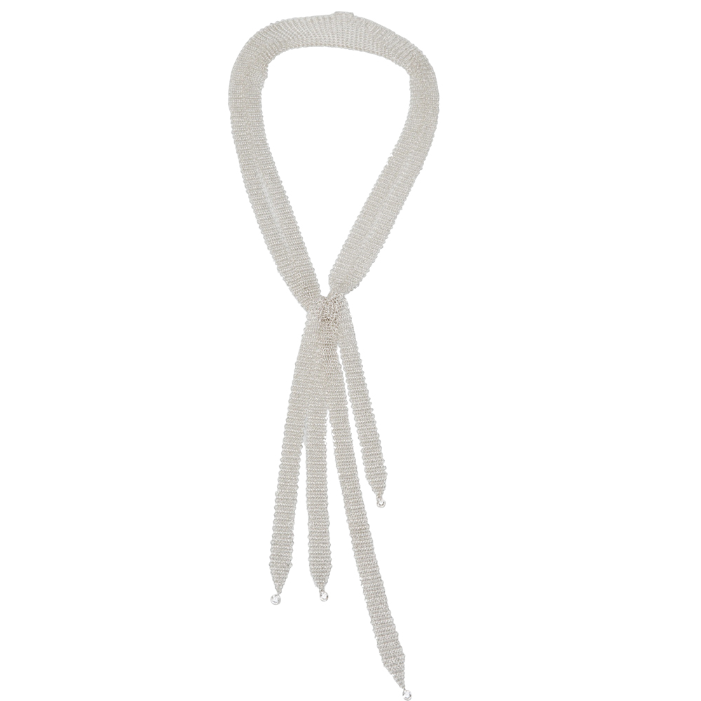 

Tiffany & Co. Elsa Peretti Mesh Sterling Silver Necklace