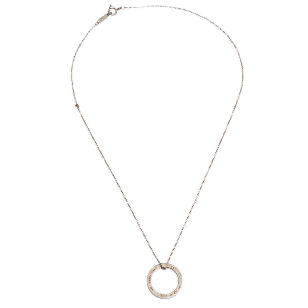 

Tiffany & Co. 1837 Circle Silver Pendant Necklace