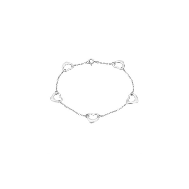 Pre Owned Tiffany & Co. Elsa Peretti Open Heart Silver Bracelet
