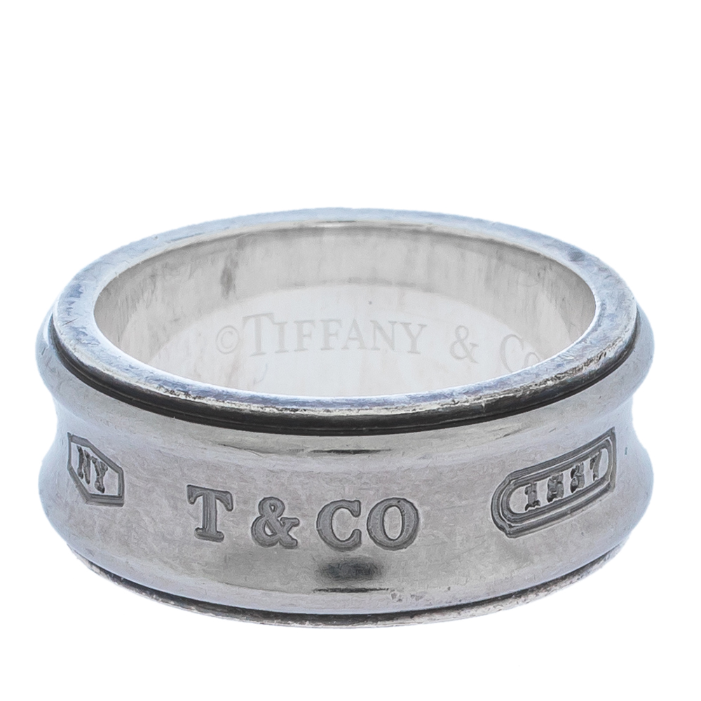 

Tiffany & Co. Tiffany 1837 Silver Titanium Band Ring Size