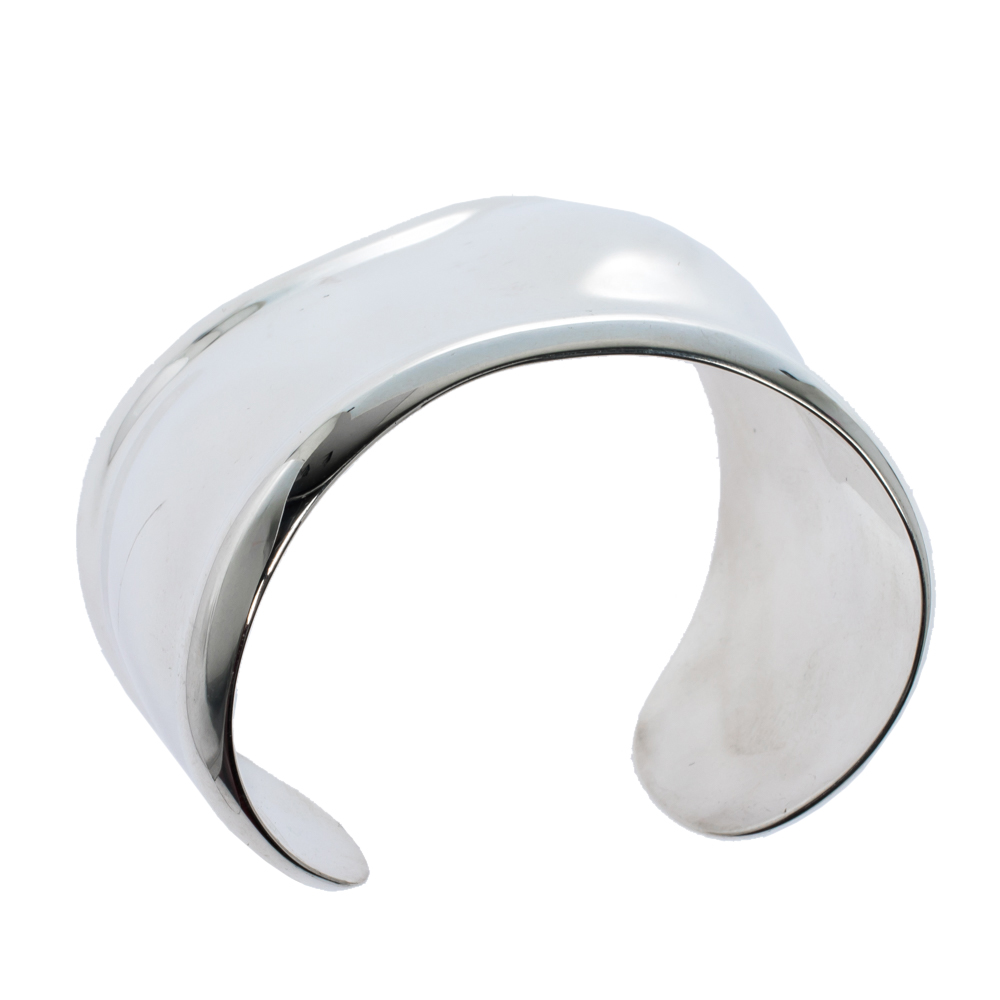 

Tiffany & Co. Elsa Peretti Small Bone Silver Wide Cuff Bracelet