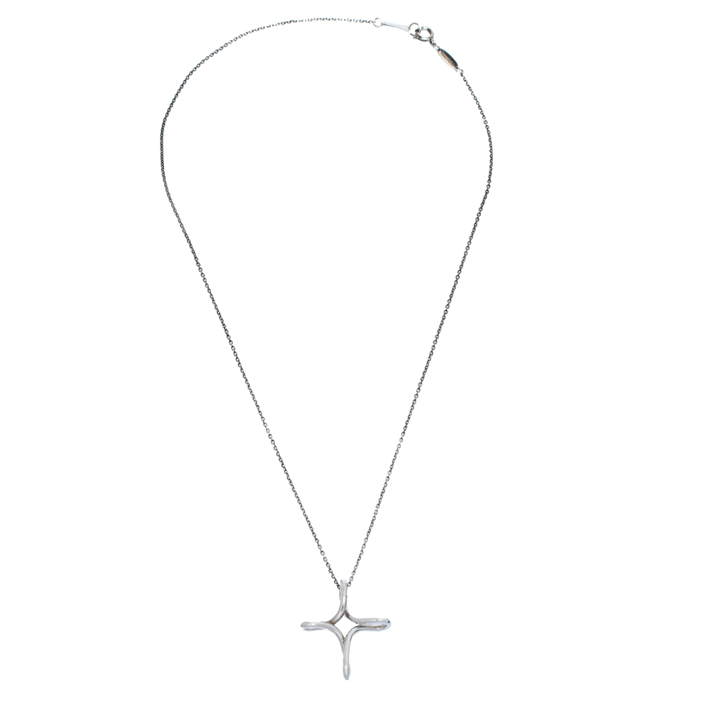 

Tiffany & Co. Infinity Cross Silver Pendant Necklace