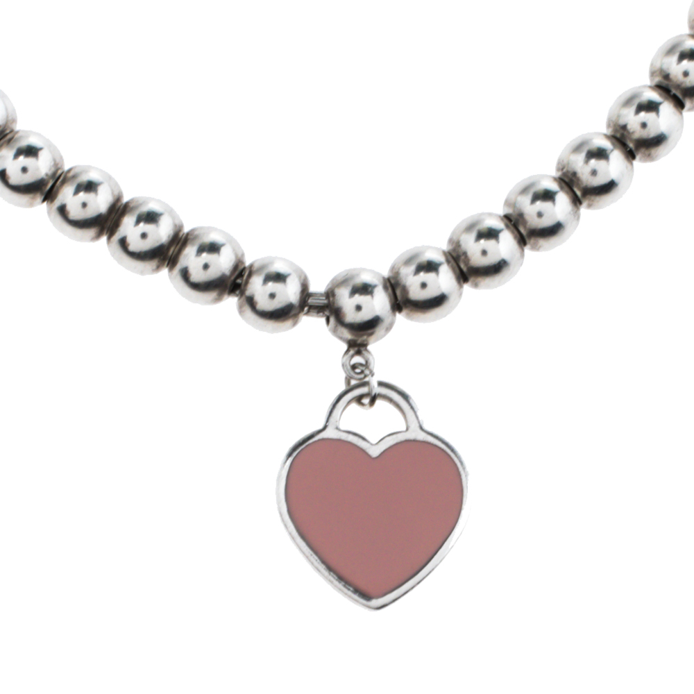 

Tiffany & Co. Return To Tiffany Enamel Silver Bead Bracelet