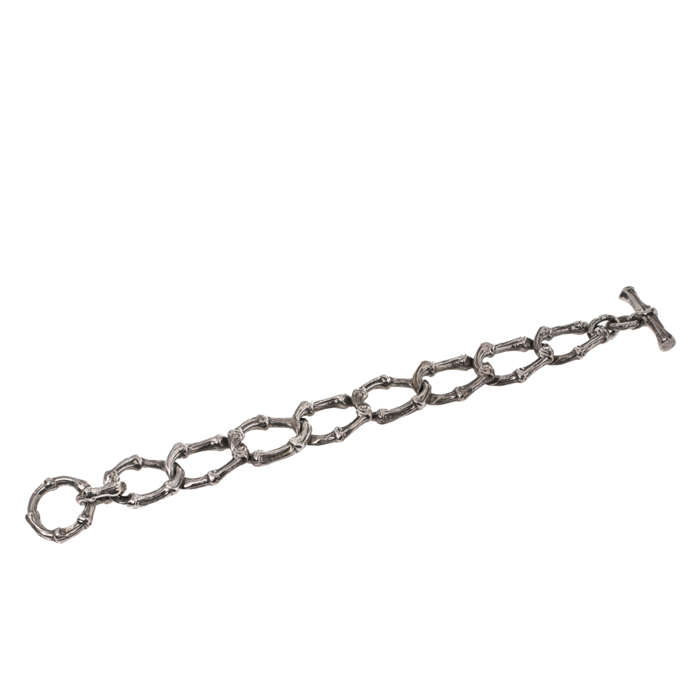 

Tiffany & Co. Silver Bamboo Link Toggle Bracelet