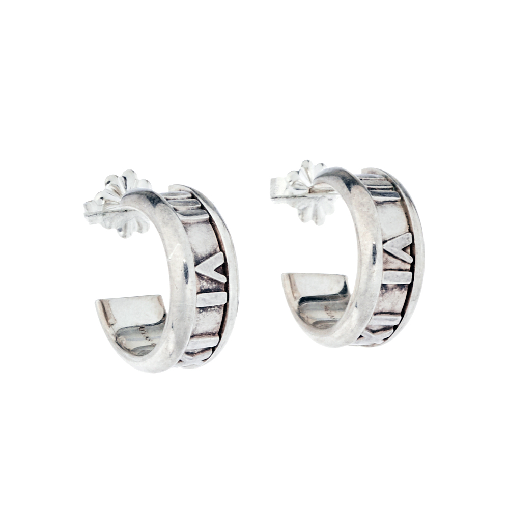 

Tiffany & Co. Atlas Sterling Silver Hoop Earrings