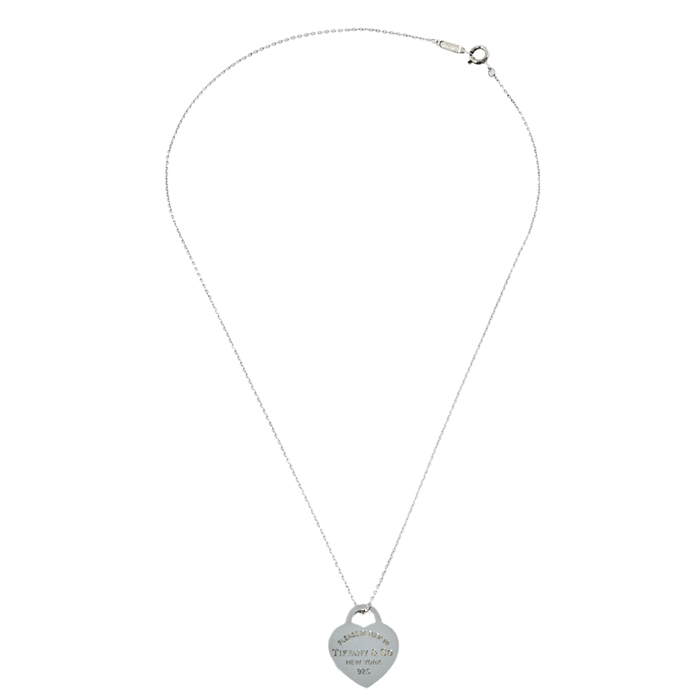

Tiffany & Co. Return To Tiffany Heart Tag Silver Pendant Necklace