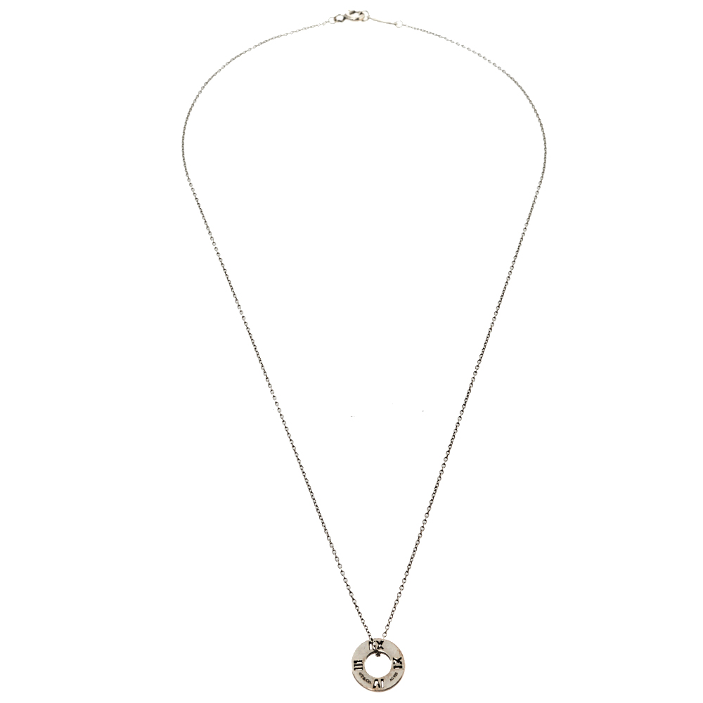 

Tiffany & Co. Atlas Pierced Sterling Silver Pendant Necklace