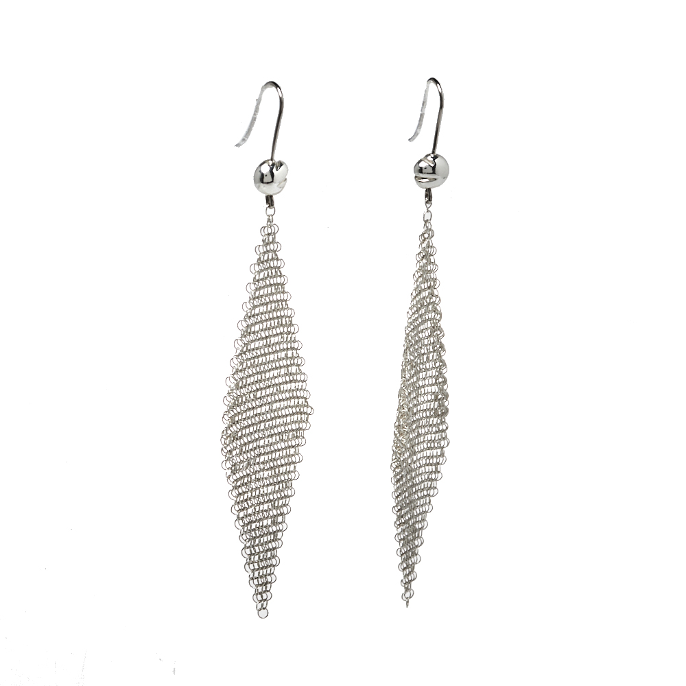

Tiffany & Co. Sterling Silver Elsa Peretti Mesh Earrings
