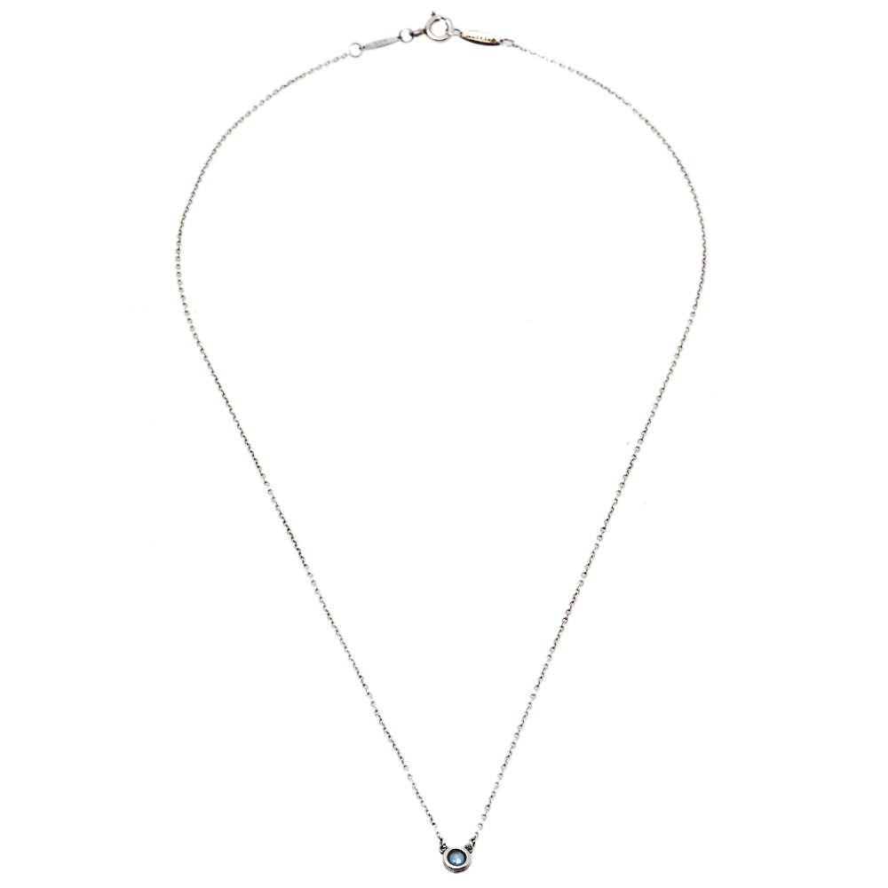 

Tiffany & Co. Elsa Peretti Color by the Yard Pendant Necklace, Blue