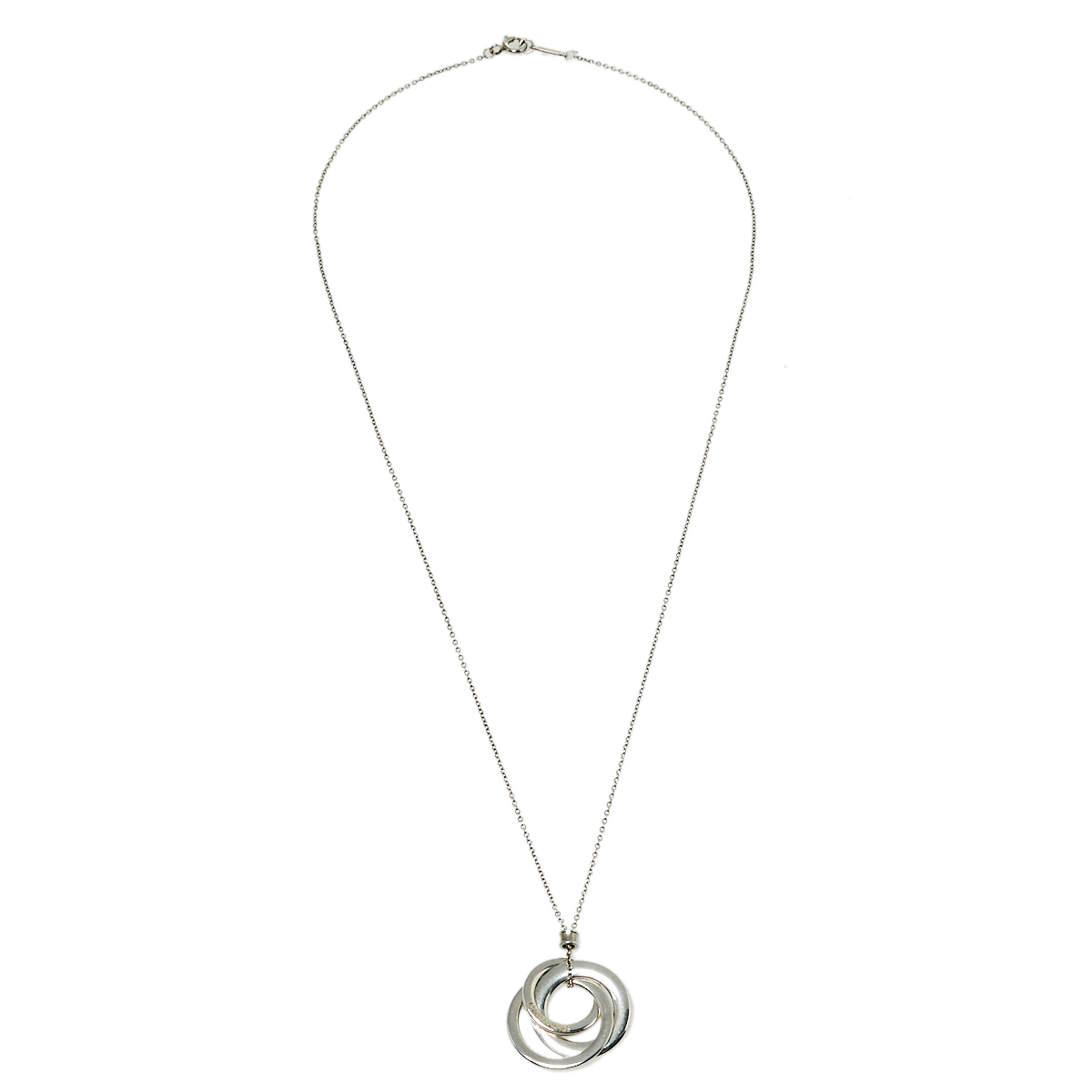 

Tiffany & Co. Sterling Silver 1837 Interlocking Circles Pendant Necklace