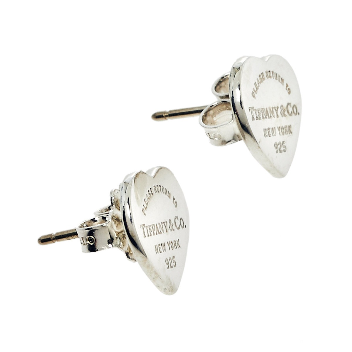 

Tiffany & Co. Return To Tiffany Mini Heart Tag Silver Stud Earrings