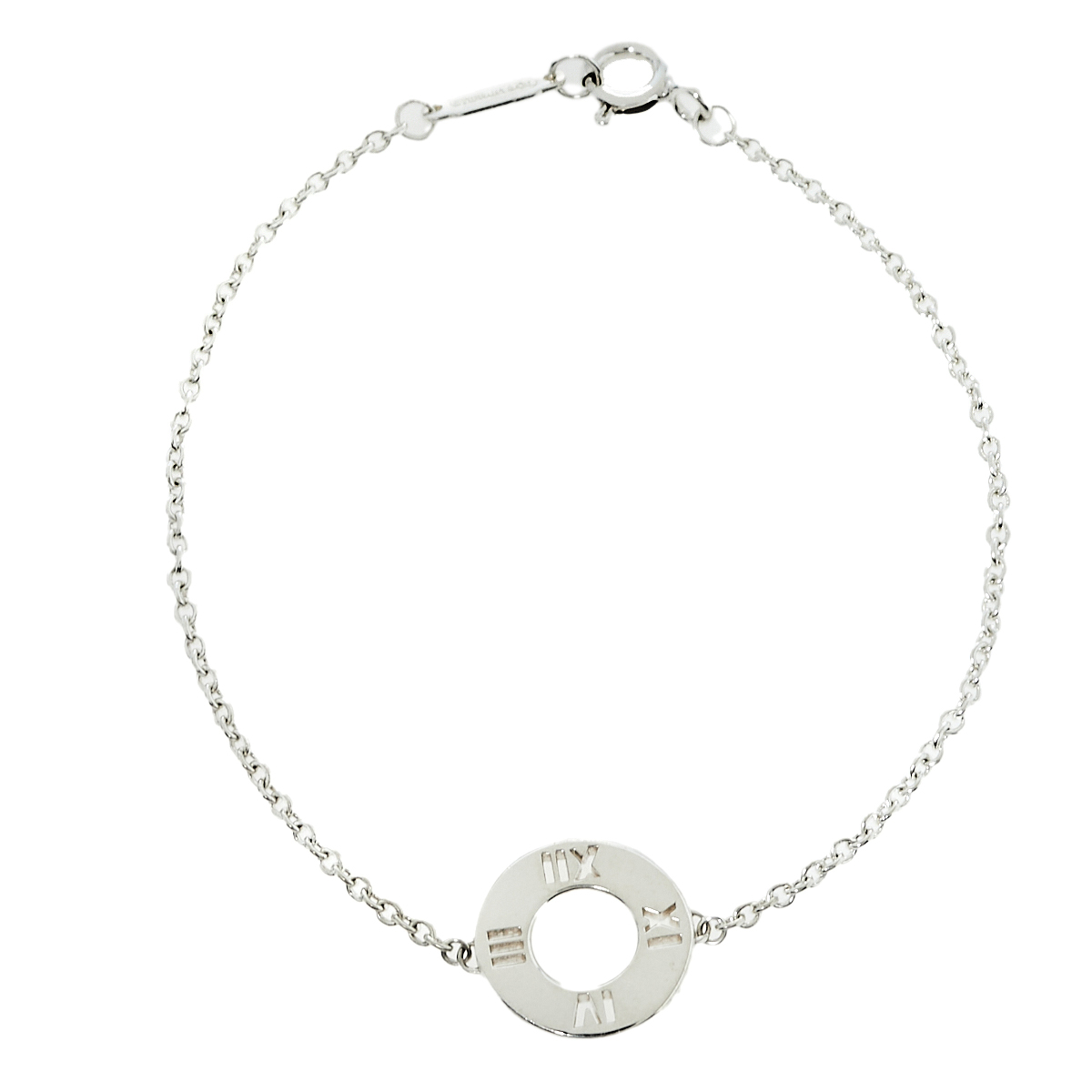 Pre-owned Tiffany & Co Sterling Silver Atlas Charm Bracelet