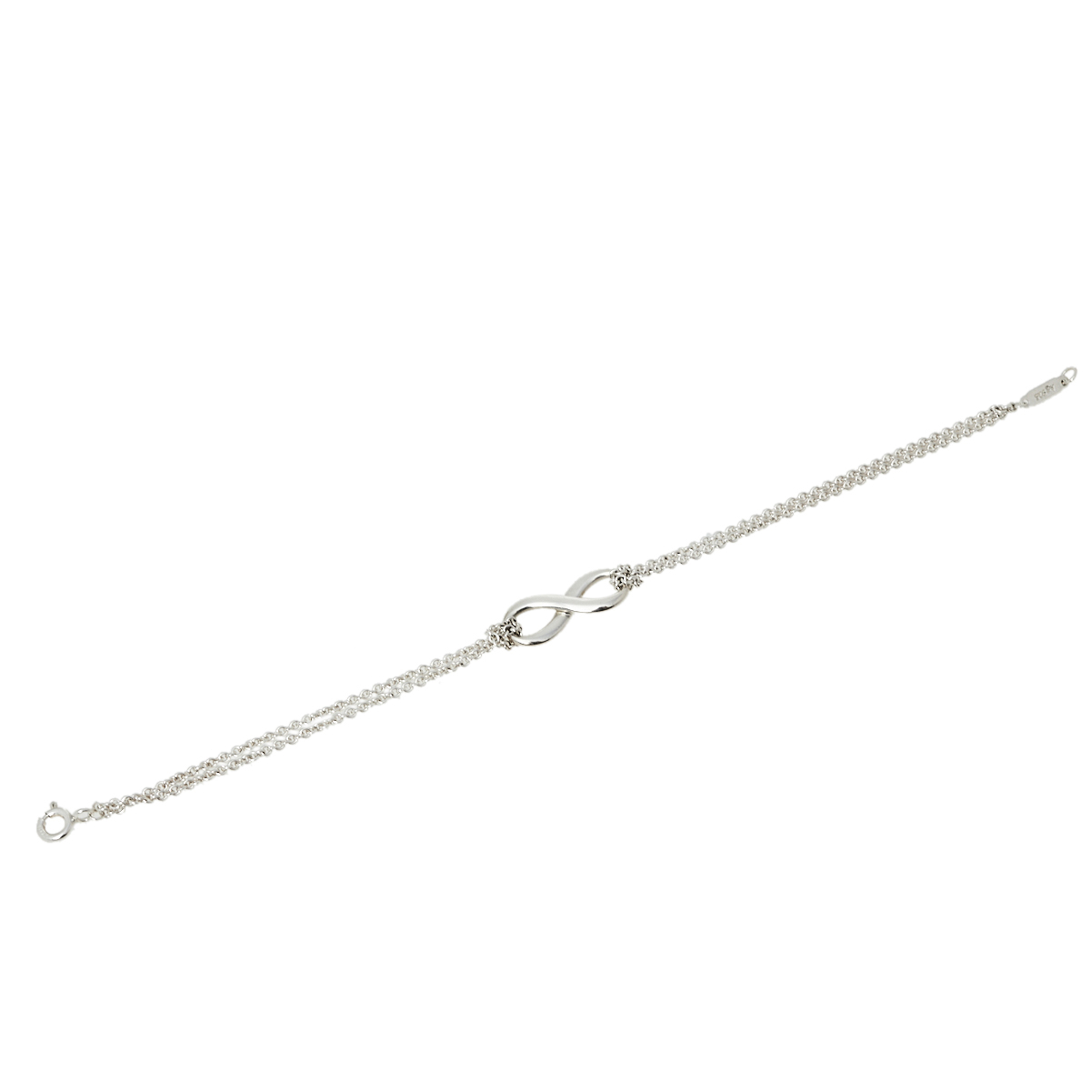 

Tiffany & Co. Infinity Sterling Silver Double Chain Bracelet