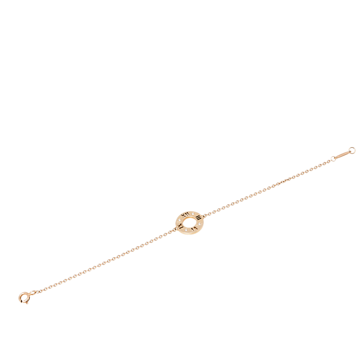 

Tiffany & Co. Atlas Pierced 18k Rose Gold and Diamonds Bracelet