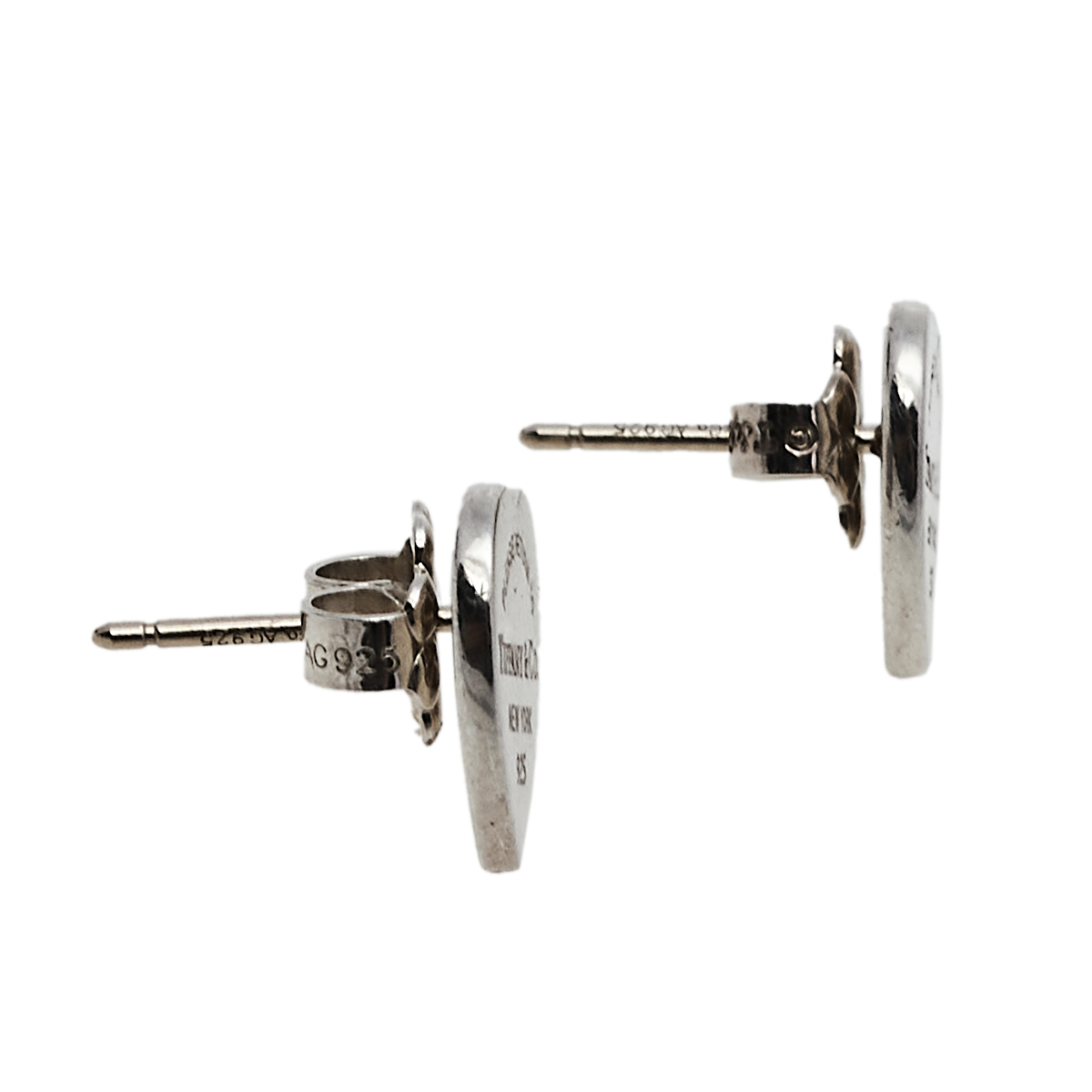 

Tiffany & Co. Return To Tiffany Mini Heart Tag Silver Stud Earrings