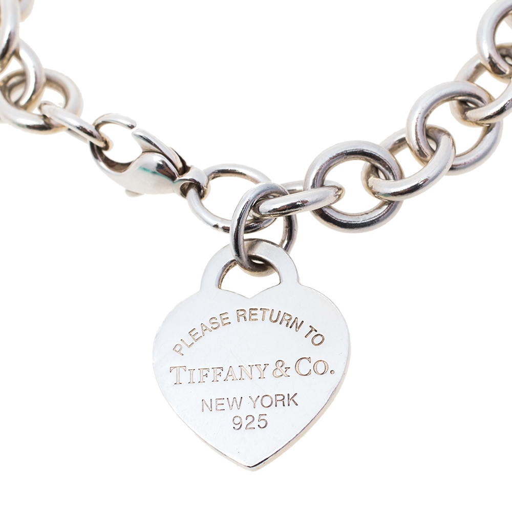 

Tiffany & Co. Return to Tiffany Heart Tag Charm Bracelet, Silver