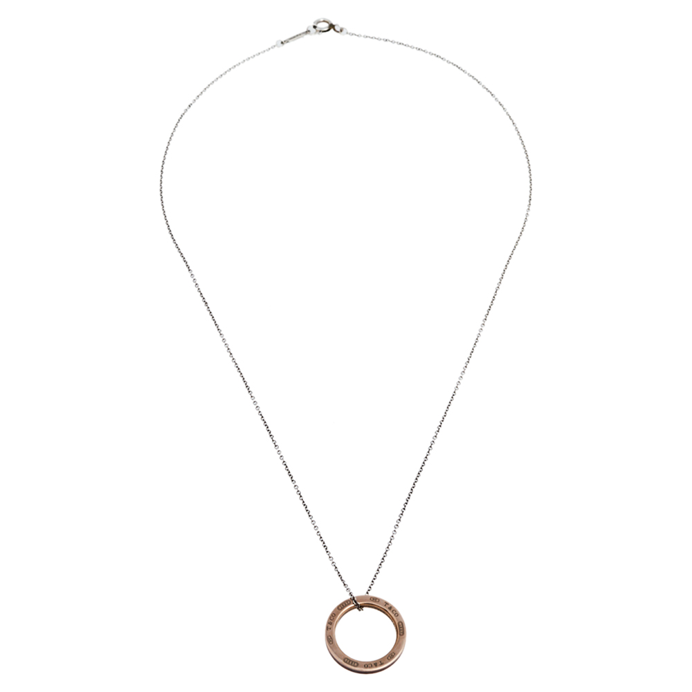 

Tiffany & Co. Sterling Silver Rubedo Circle Pendant Necklace