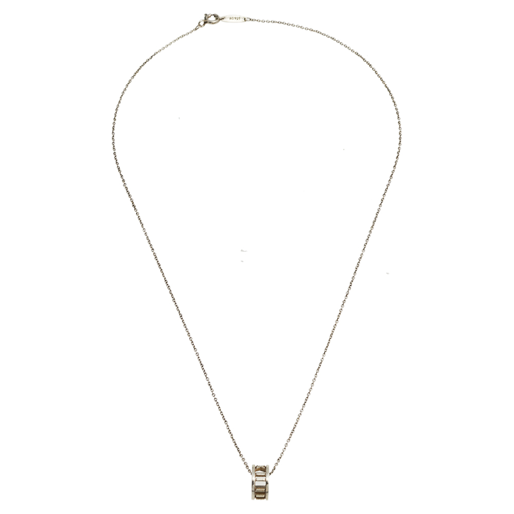 

Tiffany & Co. Sterling Silver Atlas Open Pendant Necklace