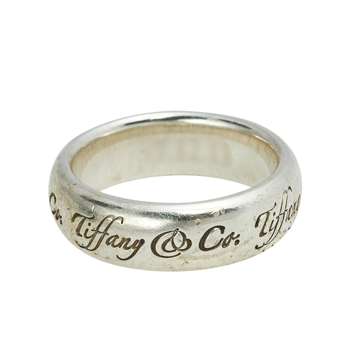 

Tiffany & Co. Notes Silver Band Ring Size