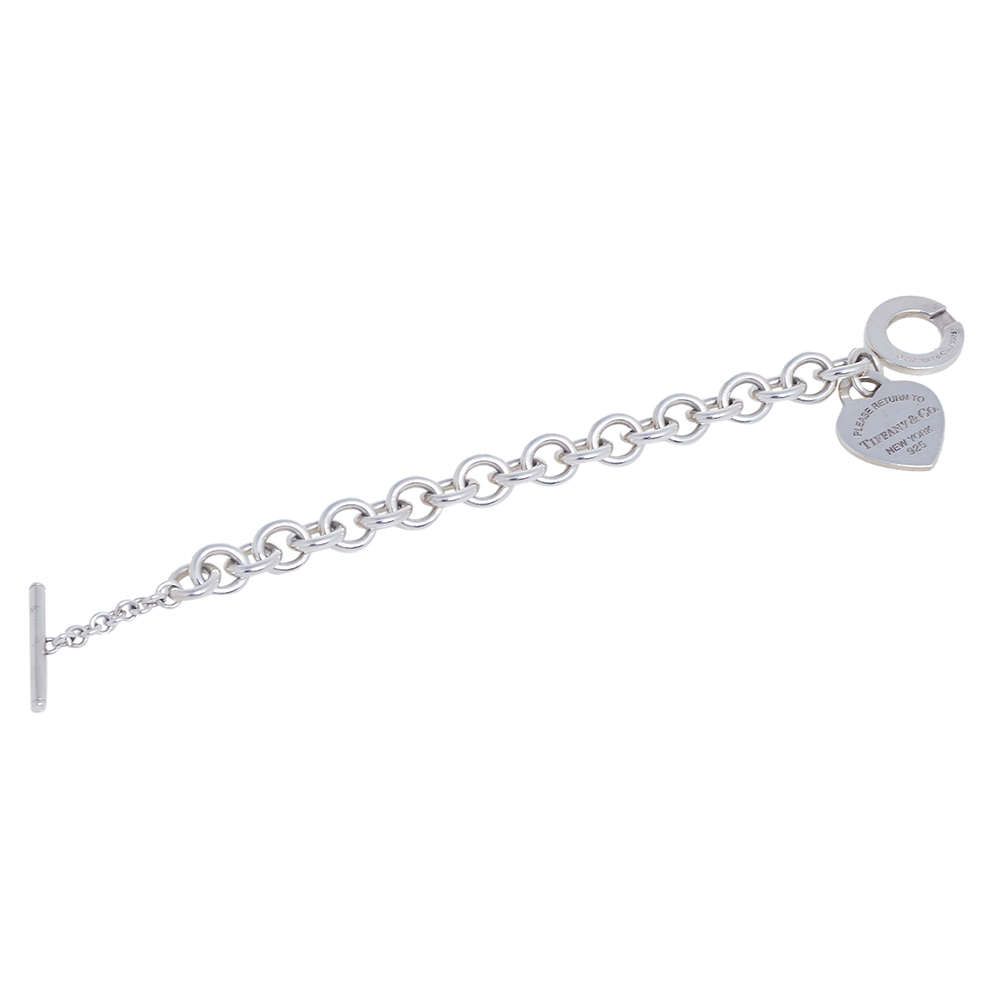 

Tiffany & Co. Return to Tiffany Heart Tag Silver Toggle Charm Bracelet