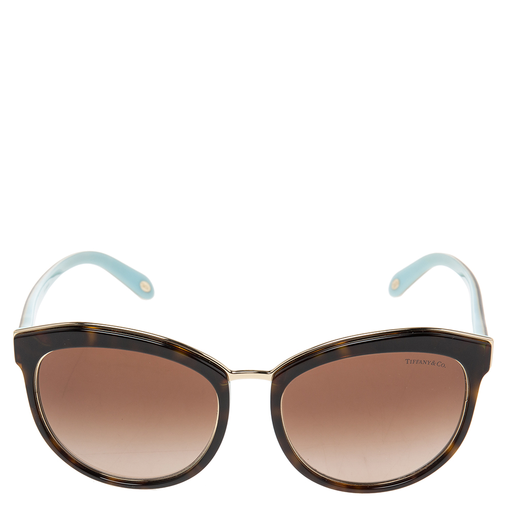 

Tiffany & Co. Brown Havana/Brown Gradient TF4146 Oval Sunglasses