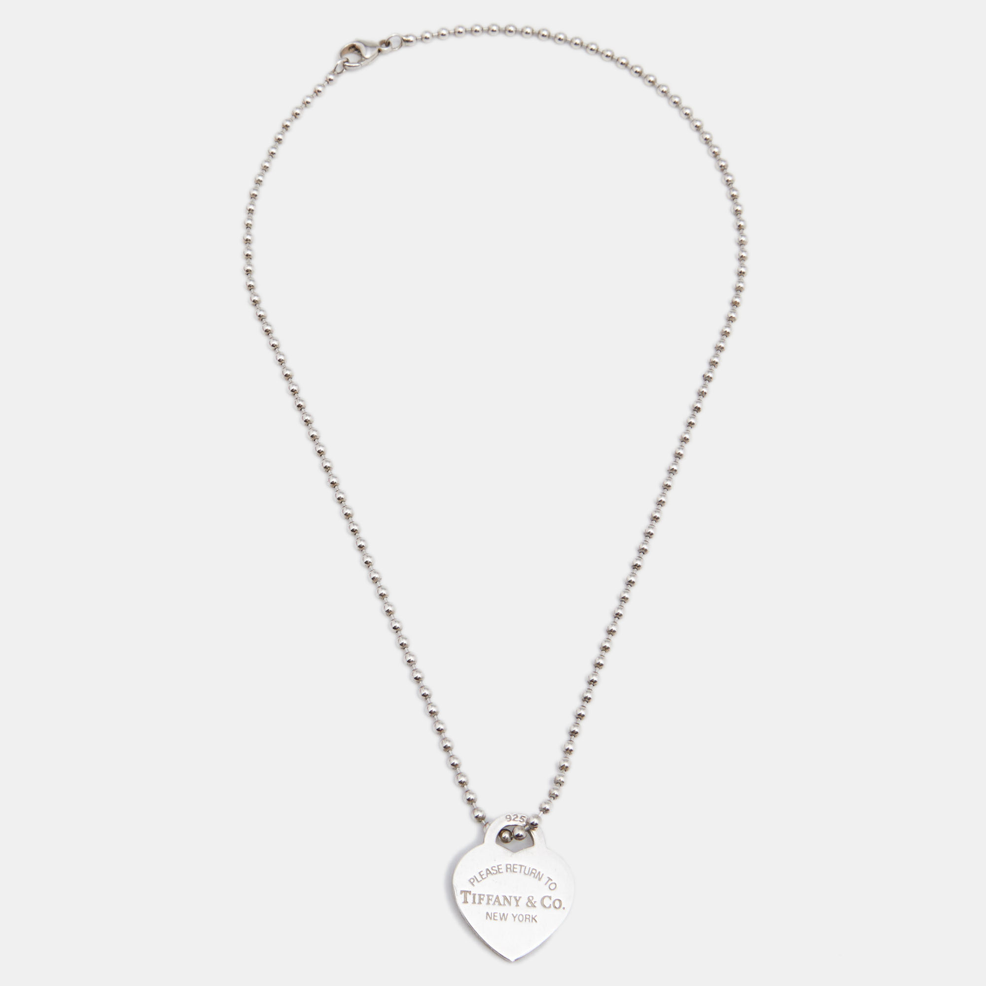 

Tiffany & Co. Sterling Silver Return To Tiffany Heart Tag Pendant Necklace