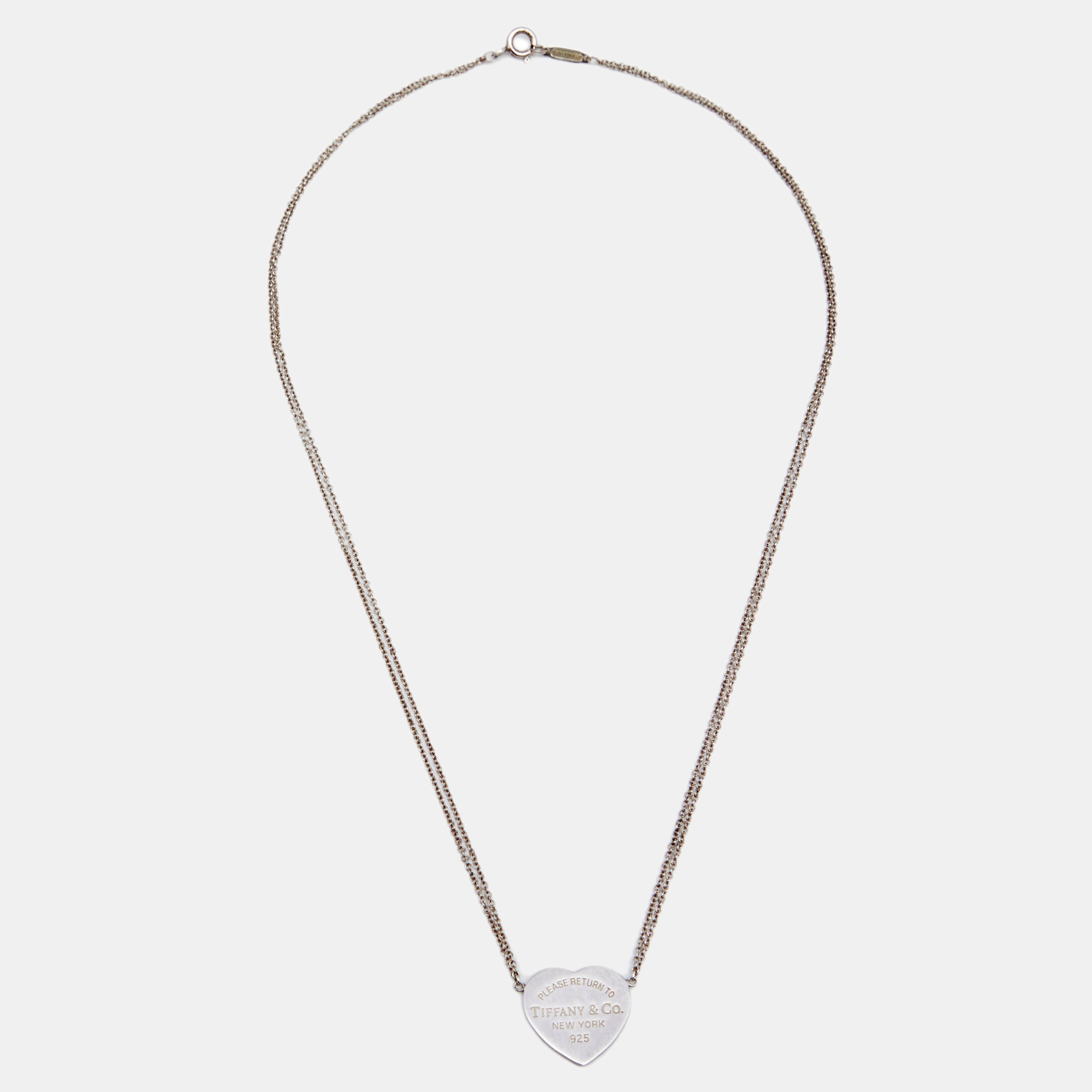 

Tiffany & Co. Return To Tiffany Silver Heart Tag Pendant Necklace