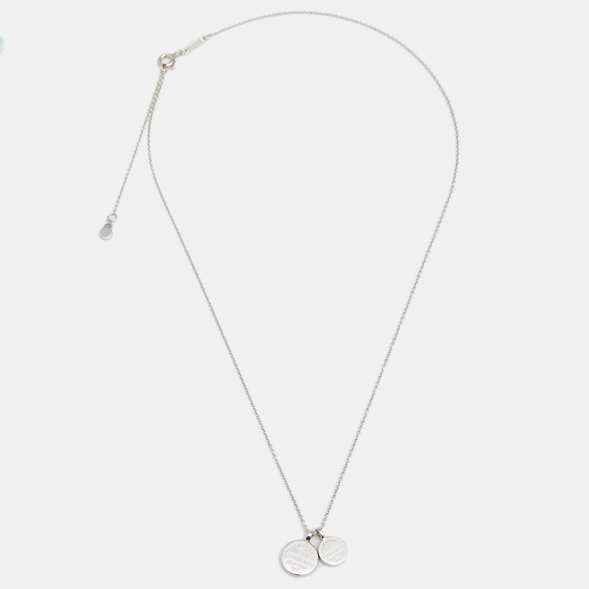 

Tiffany & Co. Sterling Silver Return to Tiffany Circle Duo Pendant Necklace