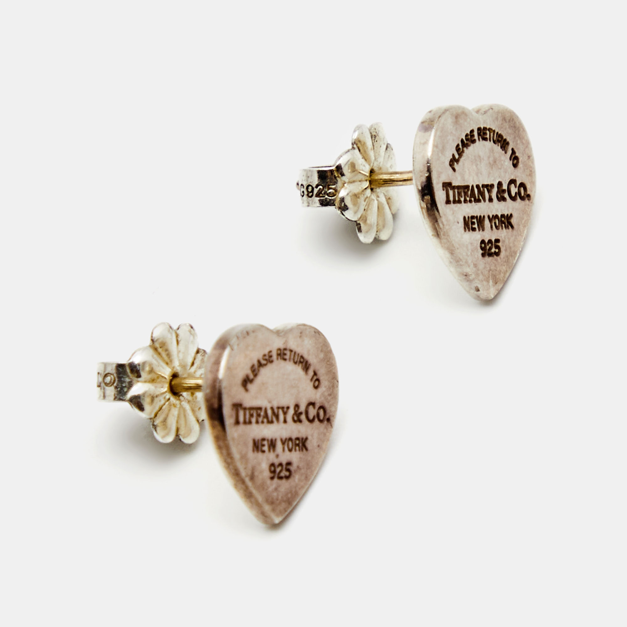 

Tiffany & Co. Return To Tiffany Heart Tag Sterling Silver Stud Earrings