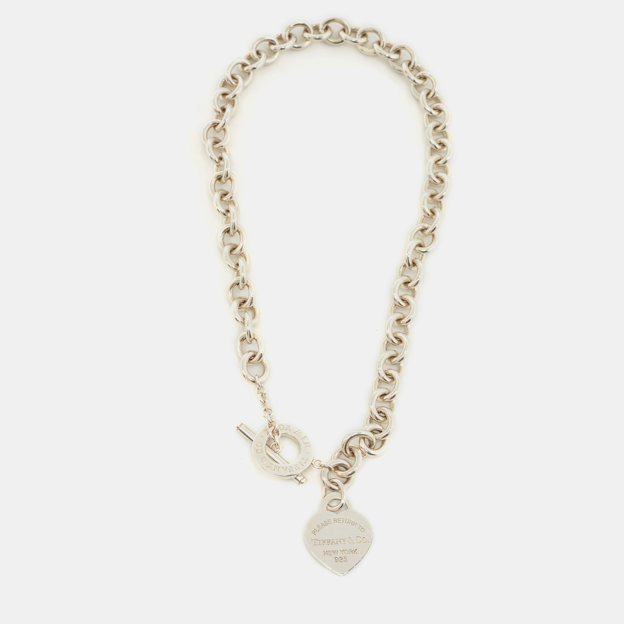 

Tiffany & Co. Return to Tiffany Heart Tag Sterling Silver Chain Necklace
