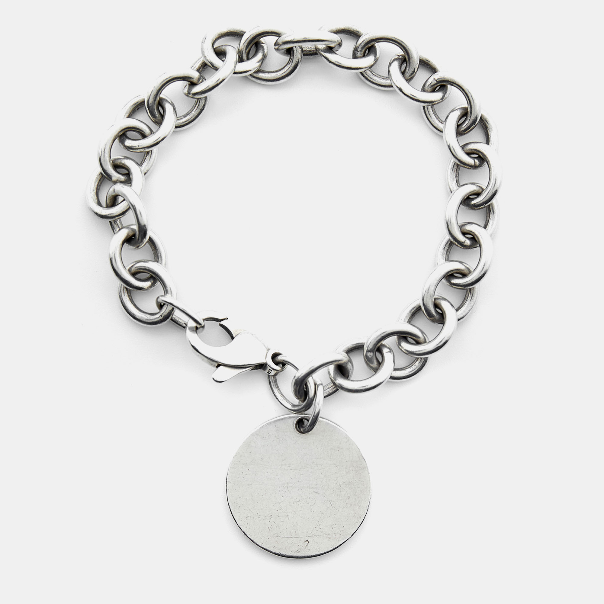 

Tiffany & Co. Return to Tiffany Sterling Silver Round Tag Bracelet