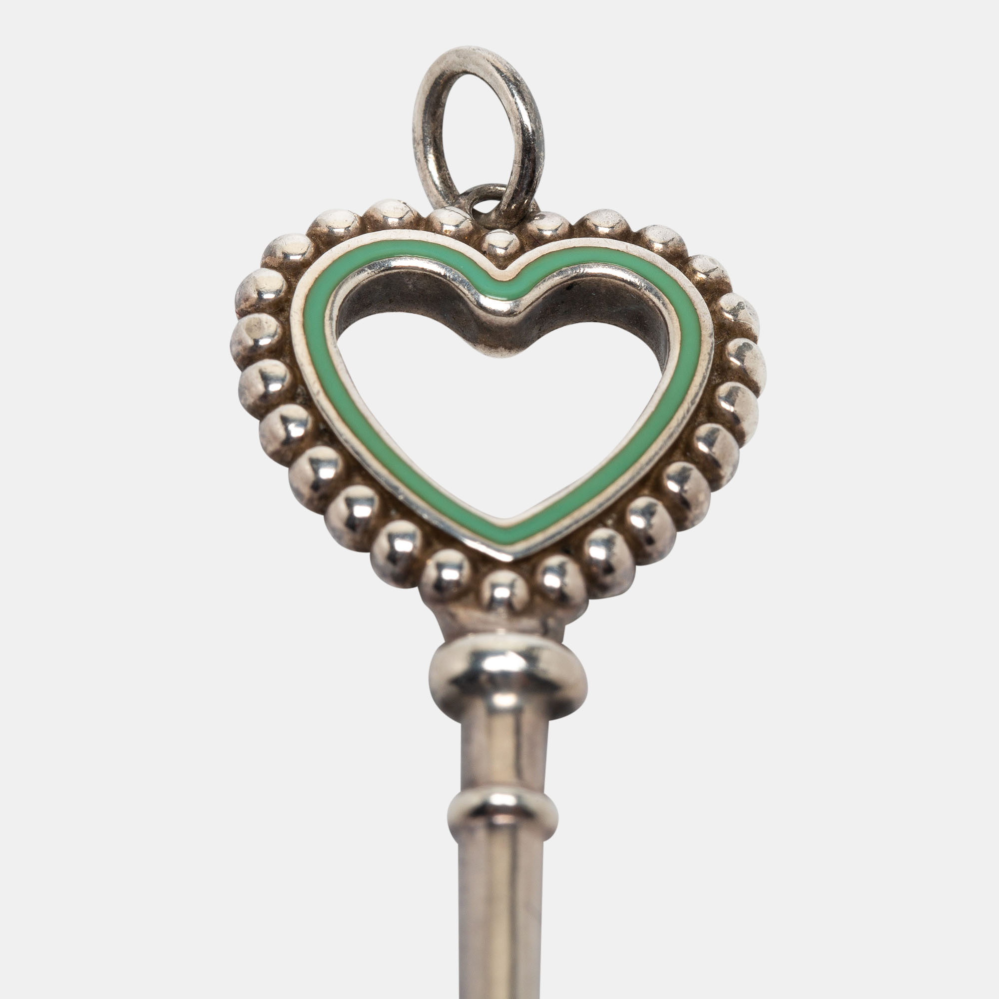 

Tiffany & Co. Heart Key Enamel Sterling Silver Pendant