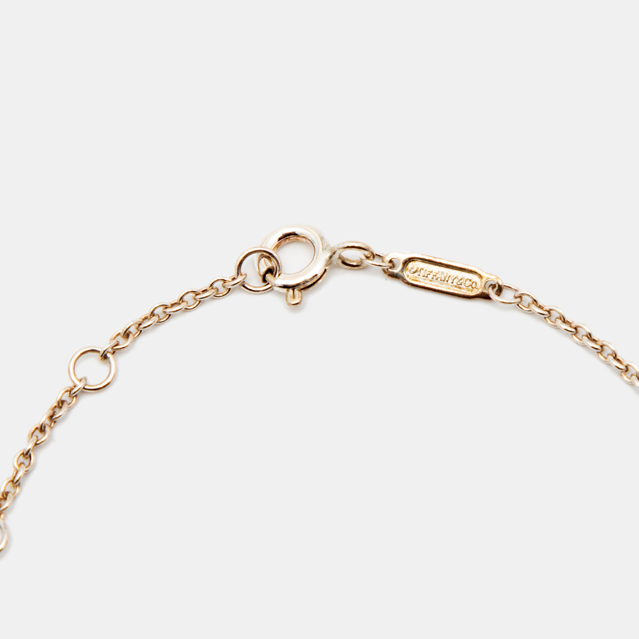 

Tiffany & Co. Tiffany 1837 Interlocking Circles Sterling Silver Rubedo Chain Bracelet