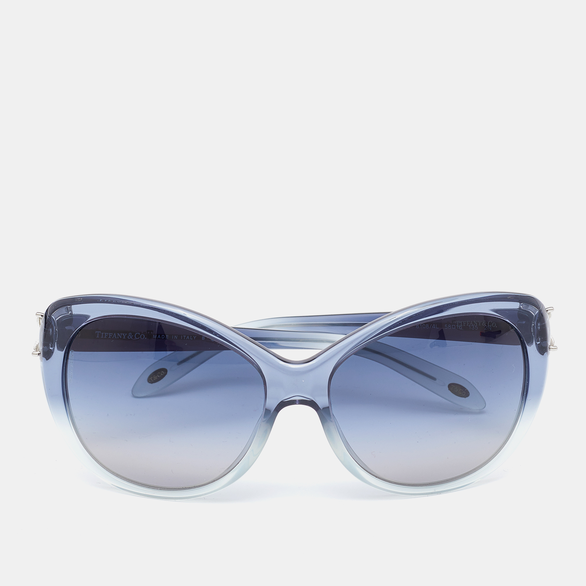Pre Owned Tiffany & Co. Bicolor Ombre/ Blue Gradient Cat-Eye Sunglasses