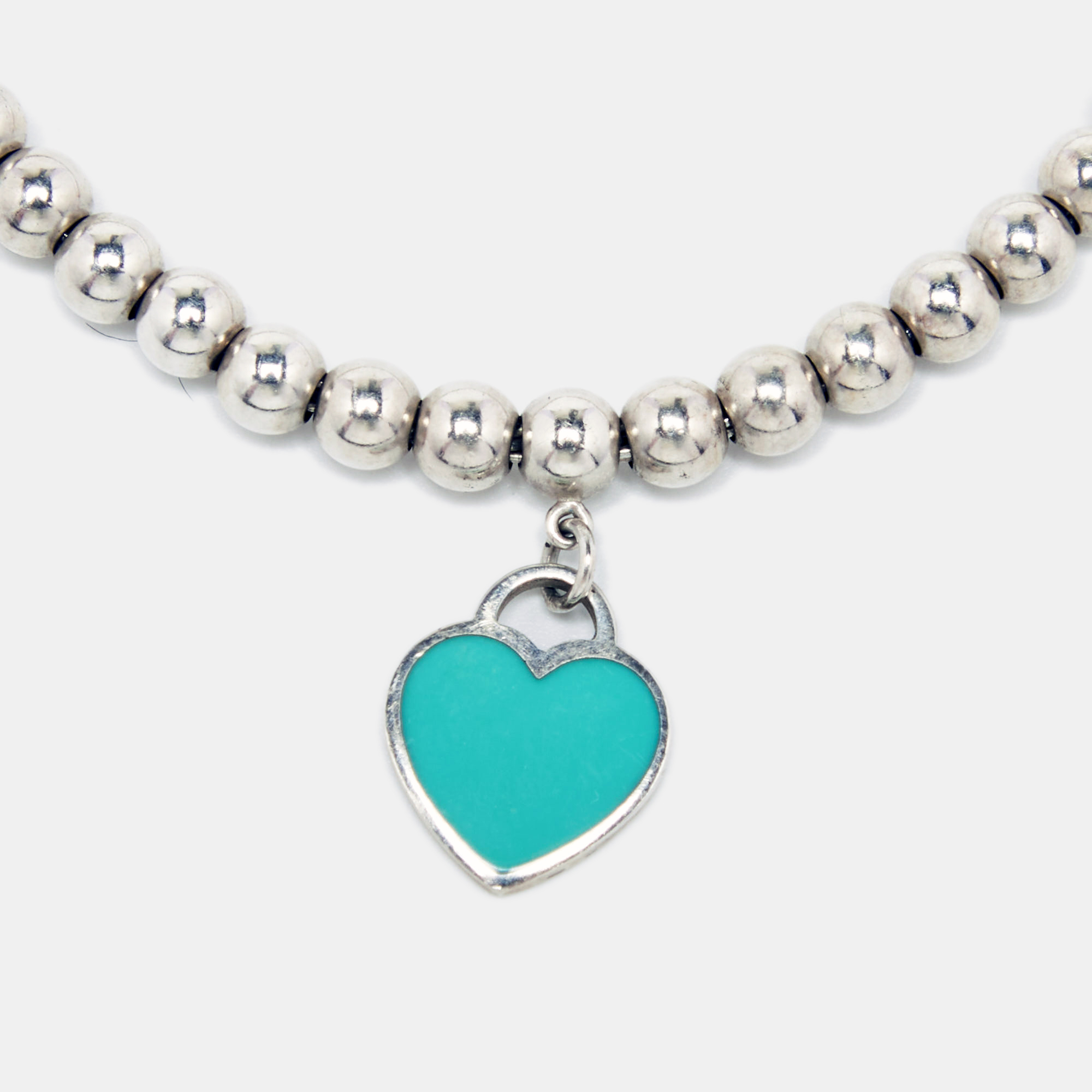 

Tiffany & Co. Return To Tiffany Heart Tag Enamel Sterling Silver Bracelet