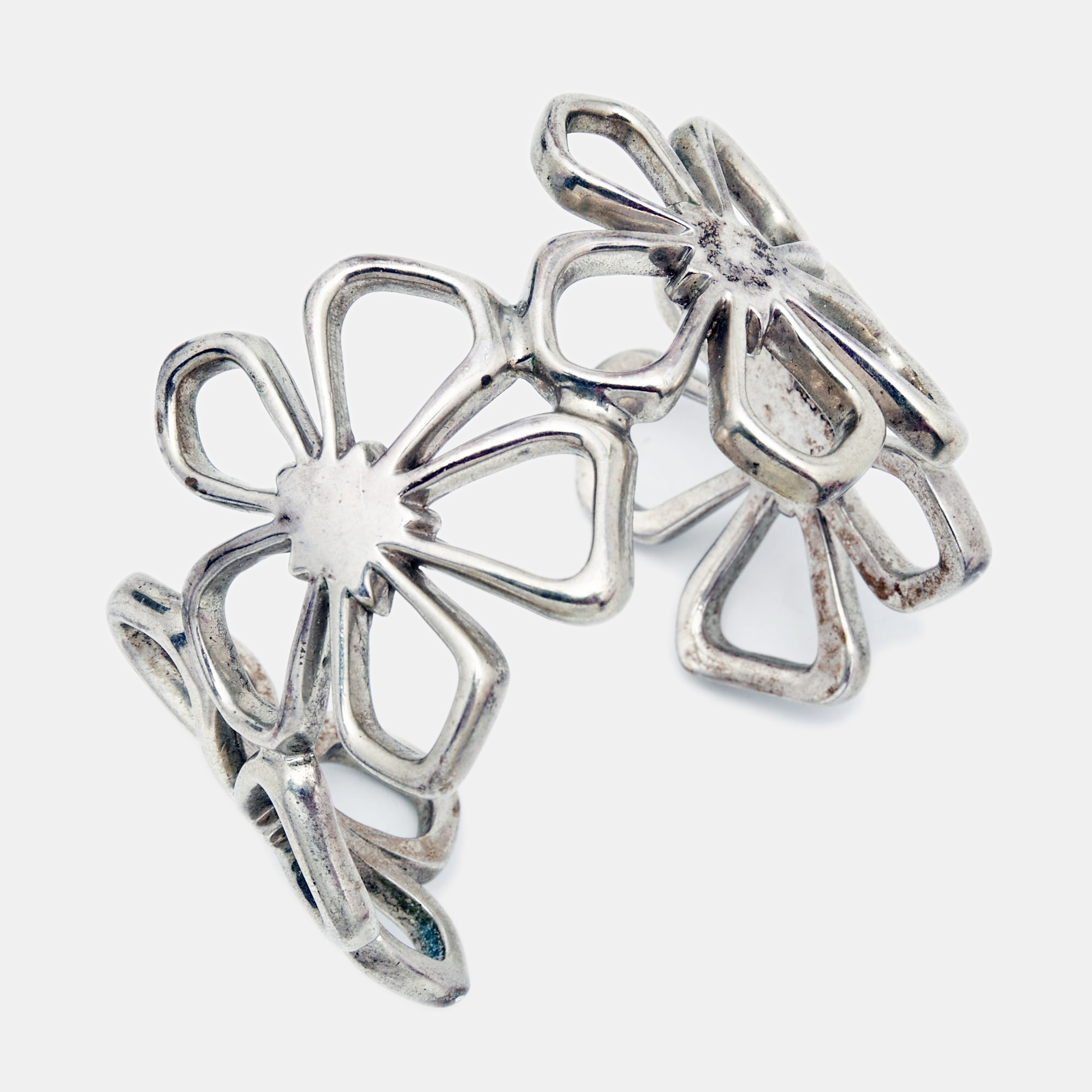 

Tiffany & Co. Floral Sterling Silver Open Cuff Bracelet