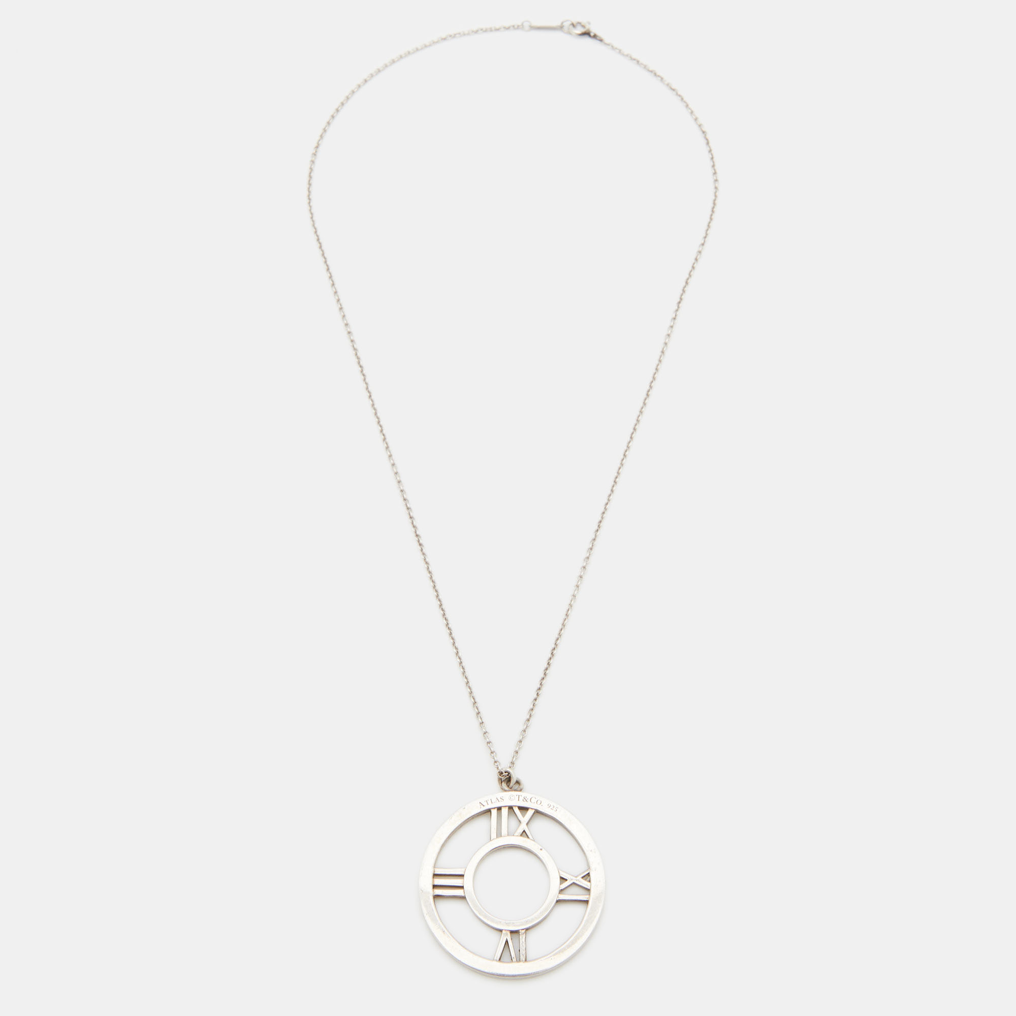 

Tiffany & Co. Sterling Silver Atlas Open Pendant Necklace