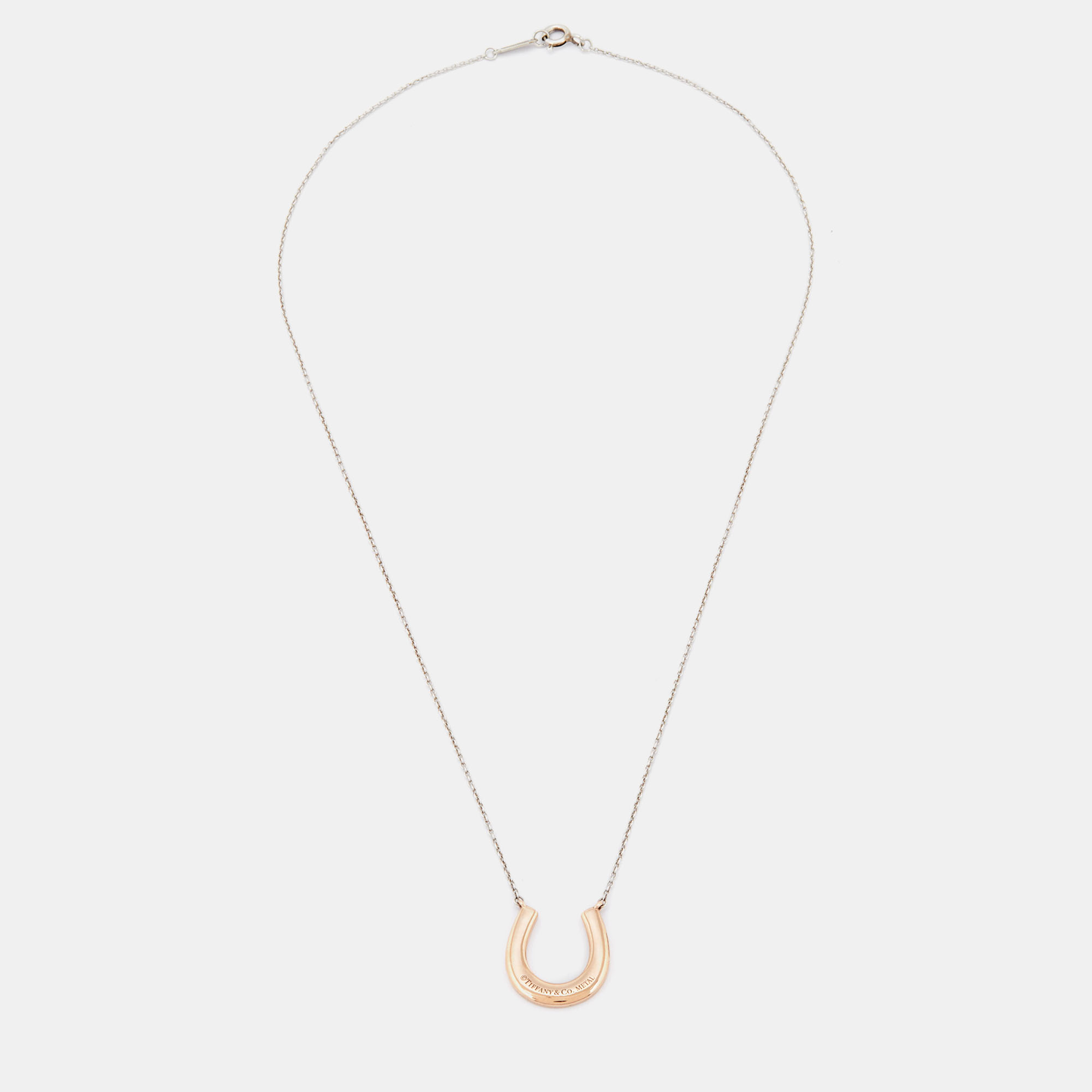 

Tiffany & Co. Rubedo Horseshoe Sterling Silver Pendant Necklace